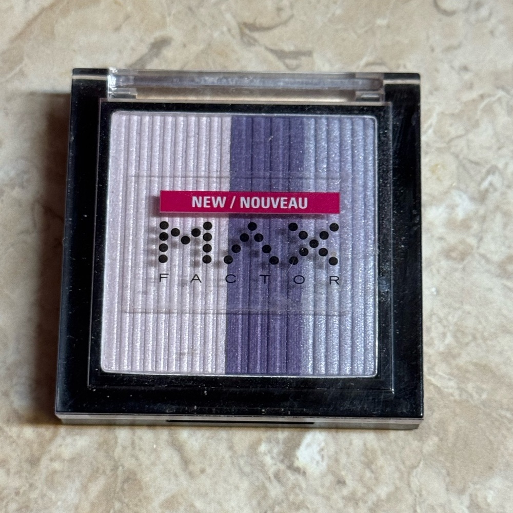 Max Factor Eyeshadow Pink Purple Shimmer Trio 3.5g .12oz NWT